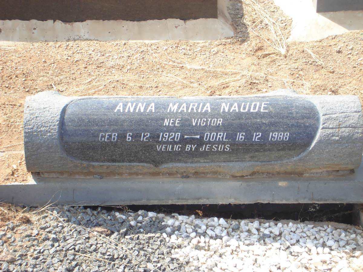 NAUDE Anna Maria nee VICTOR 1920-1988