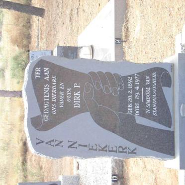 NIEKERK Dirk P., van 1892-1977