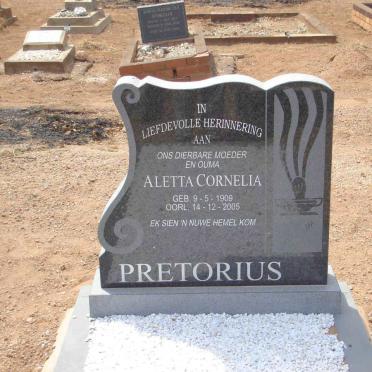PRETORIUS Aletta Cornelia 1909-2005