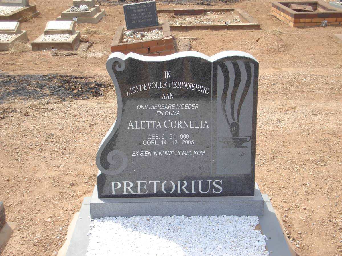 PRETORIUS Aletta Cornelia 1909-2005