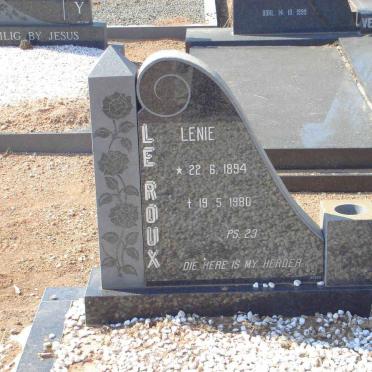 ROUX Lenie, le 1894-1980