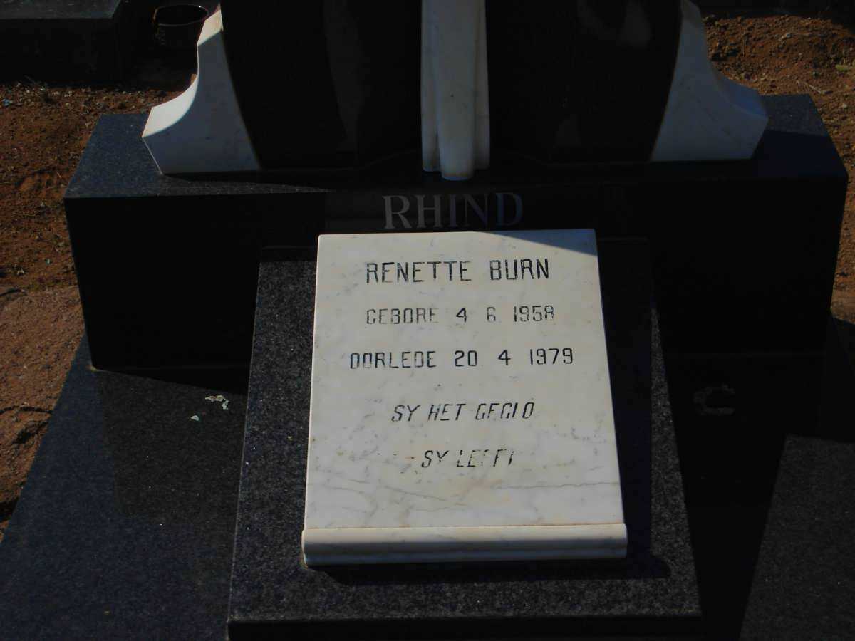 RHIND Renette Burn 1958-1979