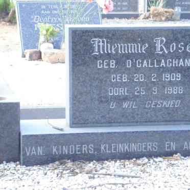 ROSE Miemmie nee O'CALLAGHAN 1909-1988
