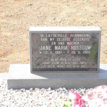 ROSSOUW Jane Maria 1937-1985