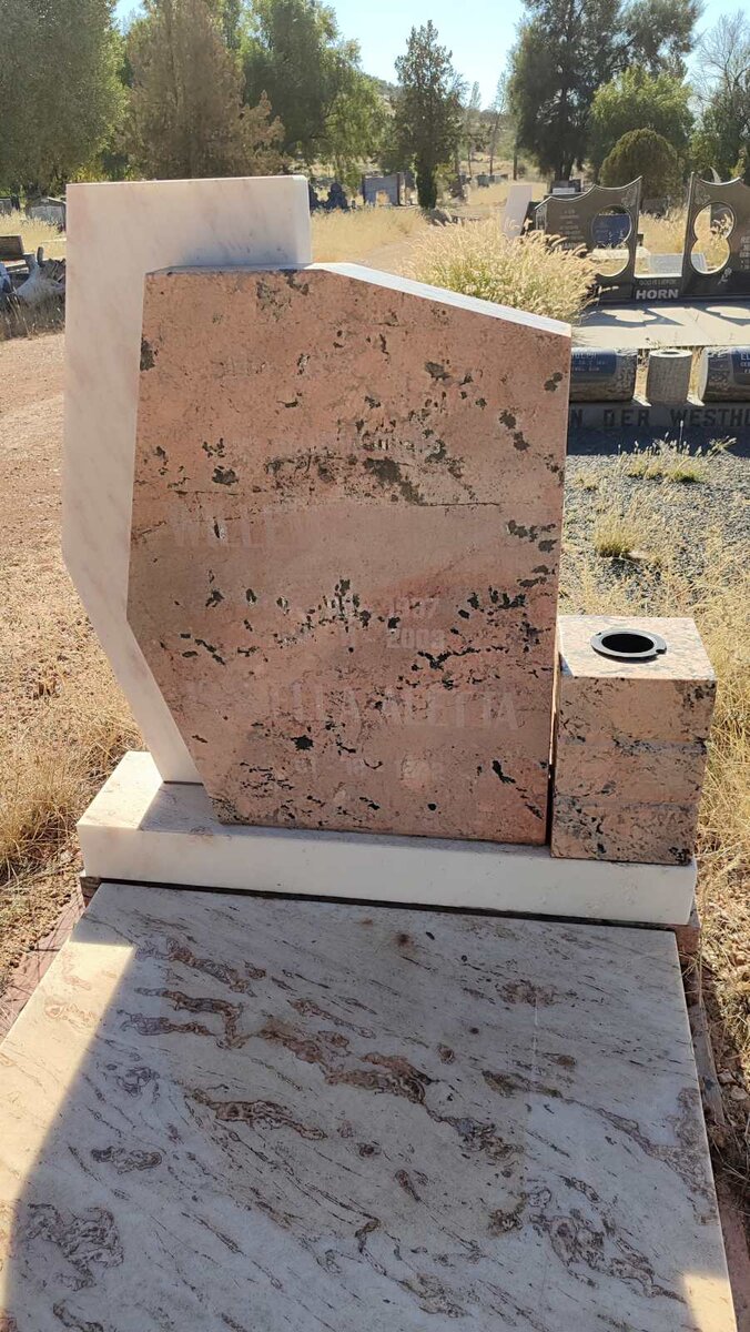 STADEN Willem Hendrik, van 1937-2003 & Isabella Aletta 1942-