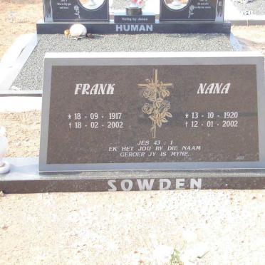 SOWDEN Frank 1917-2002 &amp; Nana 1920-2002