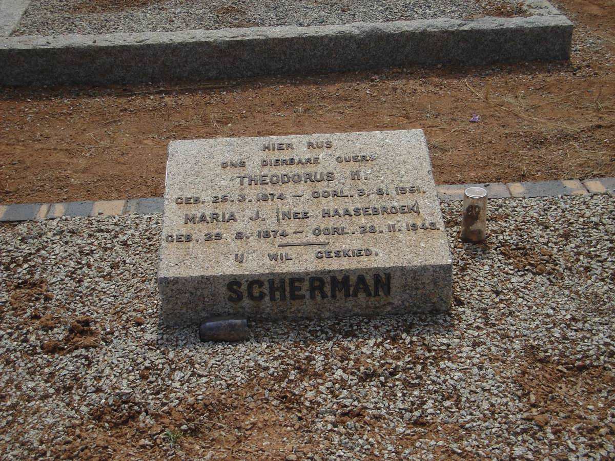 SCHERMAN Theodorus H. 1874-1951 & Maria J. HAASEBROEK 1874-1949