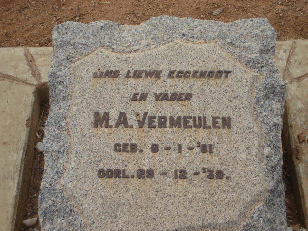 VERMEULEN M.A. 1881-1939