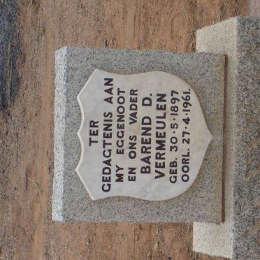 VERMEULEN Barend D. 1897-1961