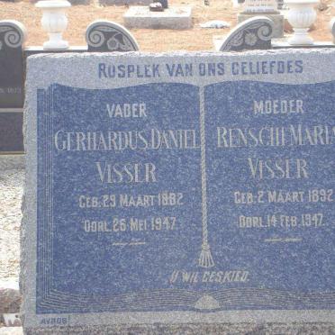 VISSER Gerhardus Daniel 1882-1947 &amp; Renschi Maria 1892-1947