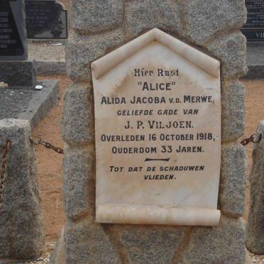 VILJOEN Alida Jacoba nee V.D. MERWE -1918