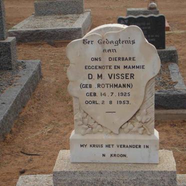 VISSER  D. M. nee ROTHMANN 1925-1953