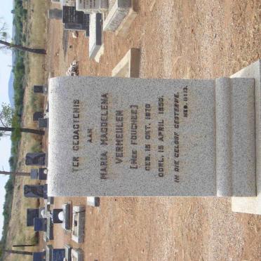VERMEULEN Maria Magdalena nee FOUCHEE 1870-1950