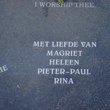 VRIES Pieter Paul, de 1951-2006