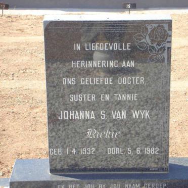 WYK Johanna S., van 1932-1982