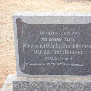 WESTHUIZEN Christina Johanna, van der -1941