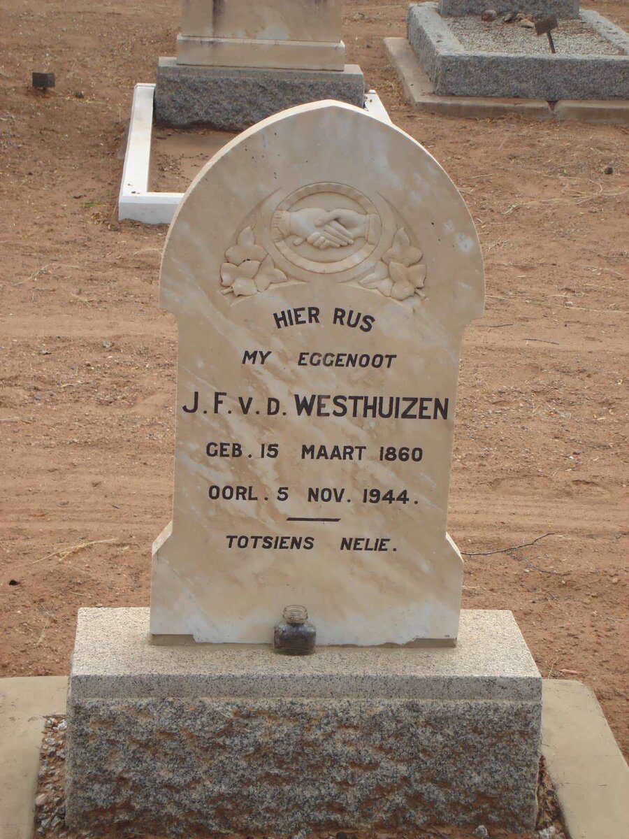 WESTHUIZEN J. F., van der 1860-1944