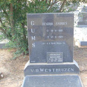 WESTHUIZEN Hendrik Andries, van der 1921-1971 &amp; Georgina Danielene 1935-2000