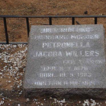 WILLERS Petronella Jacoba nee THERON 1876-1963