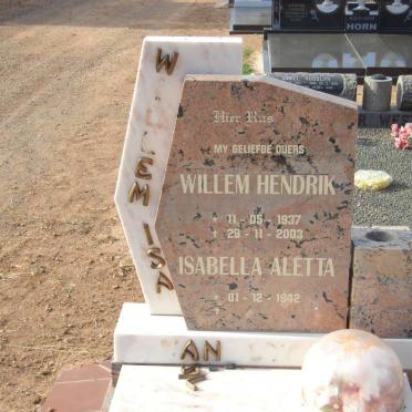 ZYL Willem Hendrik, van 1937-2003 &amp; Isabella Aletta 1942-