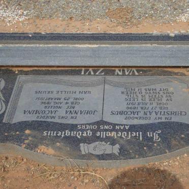 ZYL Christiaan Jacobus, van 1890-1971 &amp; Johanna Jacomina MULLER 1896-1951