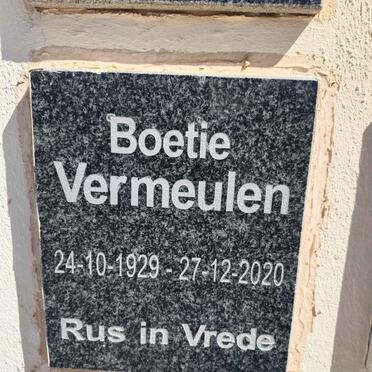 VERMEULEN Boetie 1929-2020