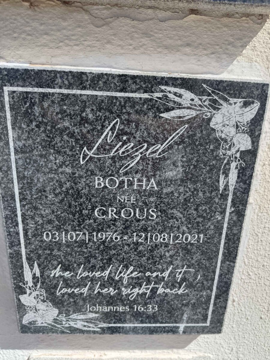 BOTHA Liezel nee CROUS 1976-2021