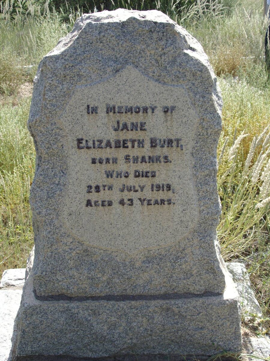 BURT Jane Elizabeth nee SHANKS  -1919
