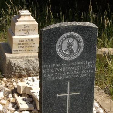 WESTHUIZEN N.S.K., van der  -1915