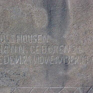 HOLSHOUSEN Susanna C. nee BREDENHANN 1894-1911