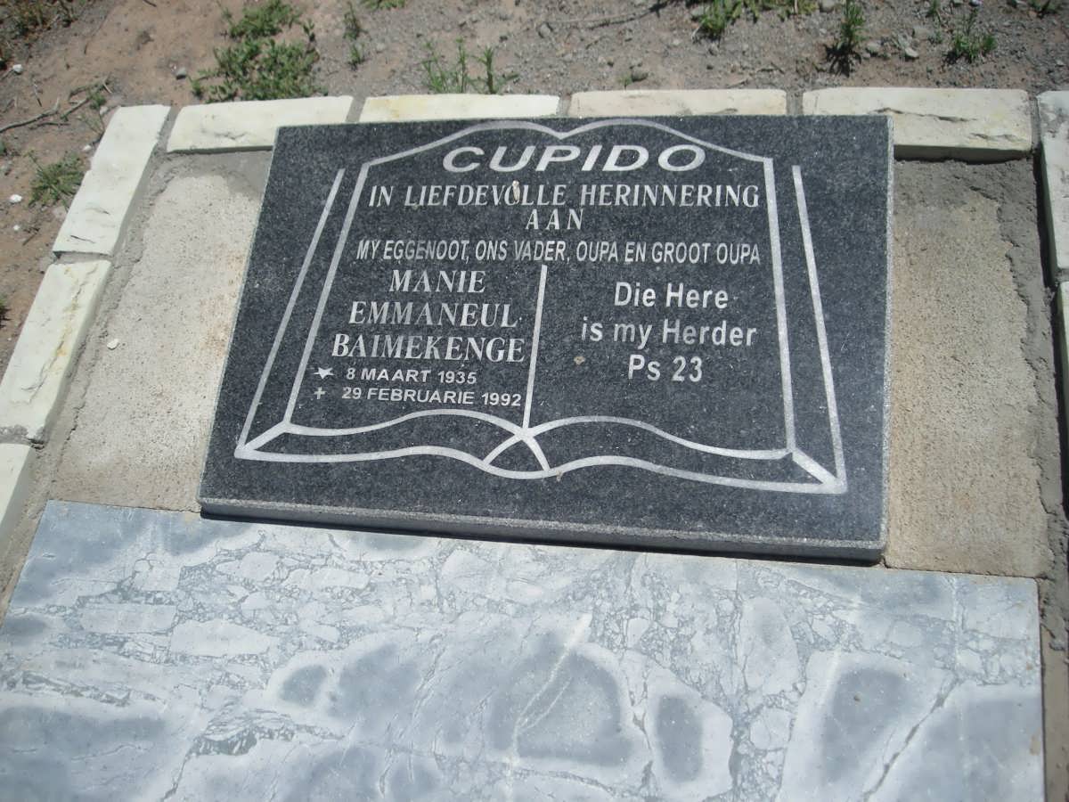 CUPIDO Manie Emmaneul Baimekenge 1935-1992