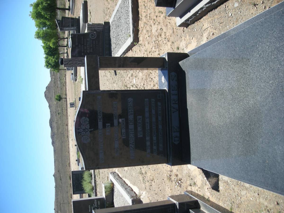 VRIES Elizabeth, de nee VILJOEN 1905-1988