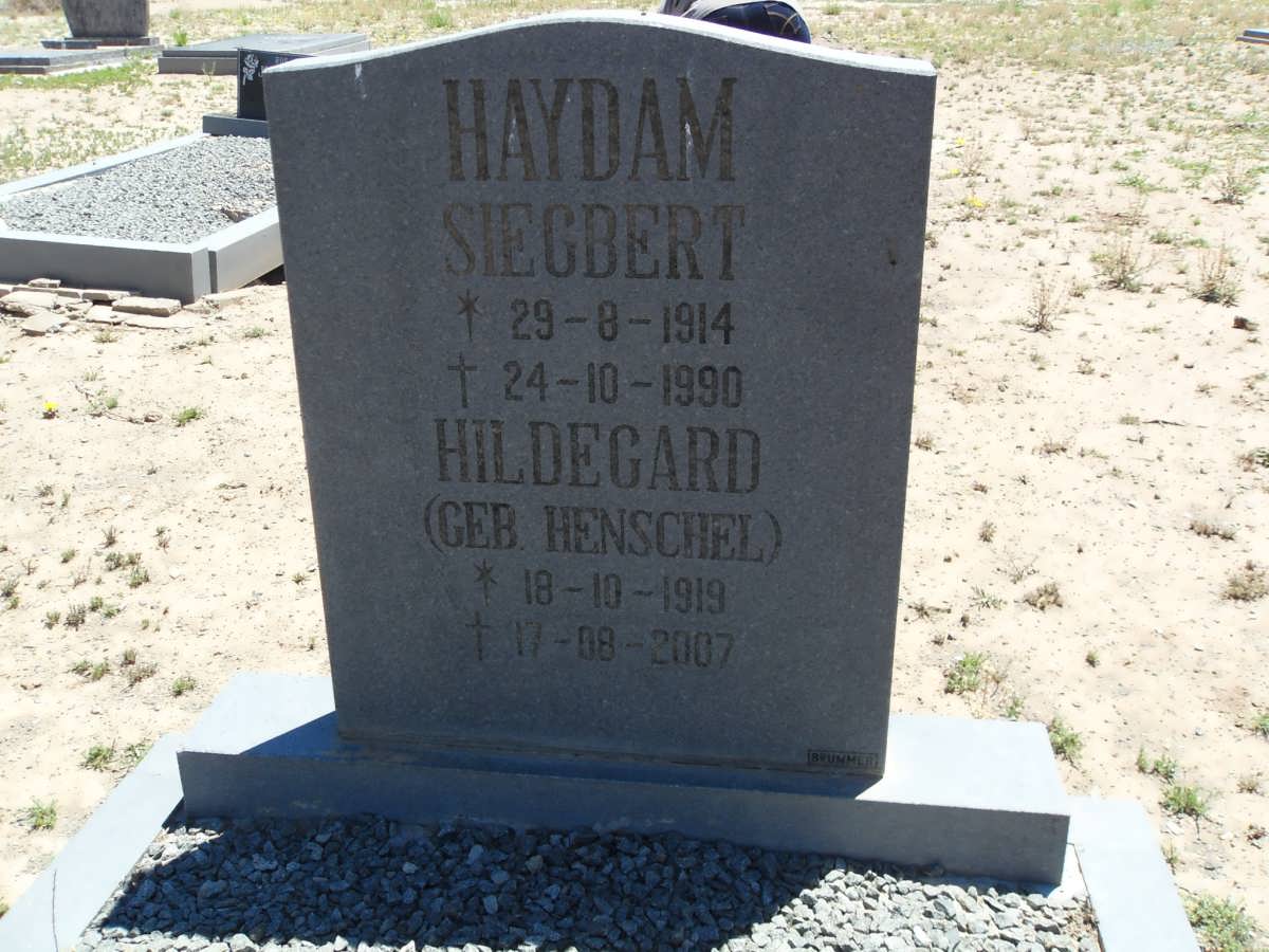 HAYDAM Siegbert 1914-1990 &amp; Hildegard HENSCHEL 1919-2007