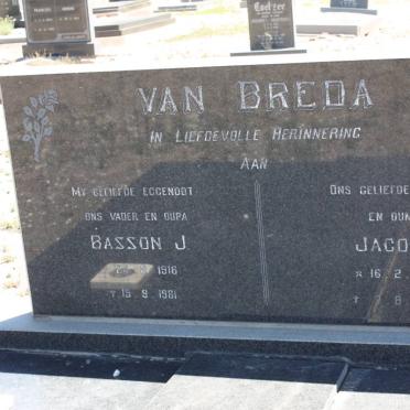 BREDA Basson J., van 1916-1981 &amp; Jacoba 1919-2005