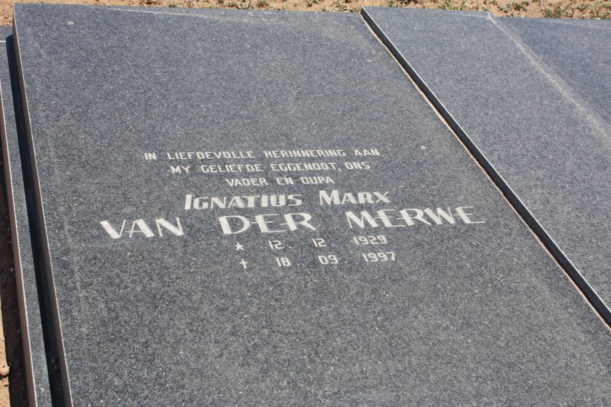 MERWE Ignatius Marx, van der 1929-1997