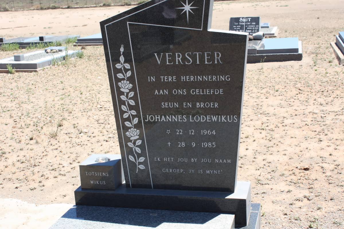 VERSTER Johannes Lodewikus 1964-1985