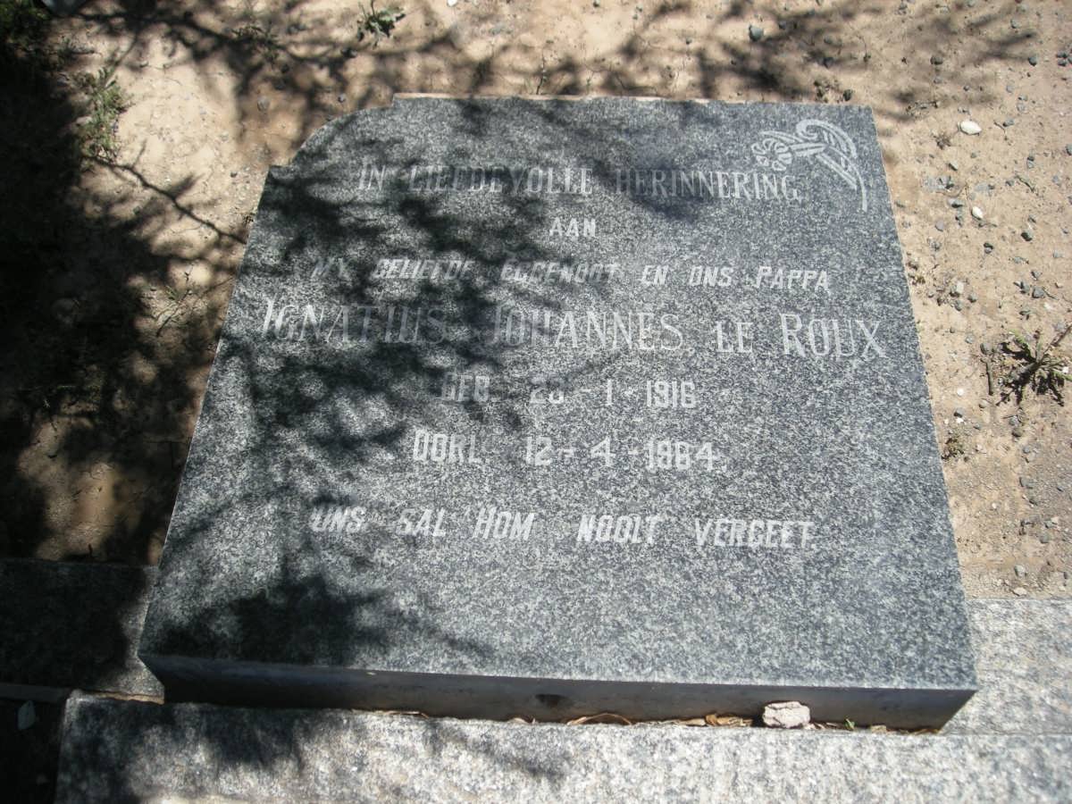 ROUX Ignatius Johannes, le 1916-1964