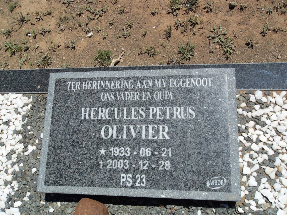OLIVIER Hercules Petrus 1933-2003