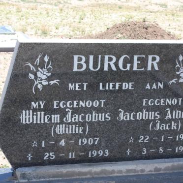 BURGER Willem Jacobus 1907-1993 &amp; Jacobus Albertus 1910-1996