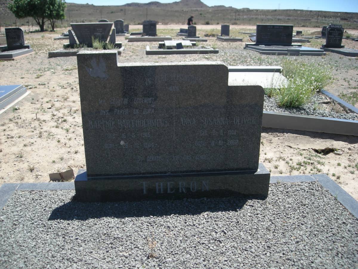 THERON Barend Bartholomeus 1905-1964 &amp; Anna Susanna OLIVIER 1908-2002