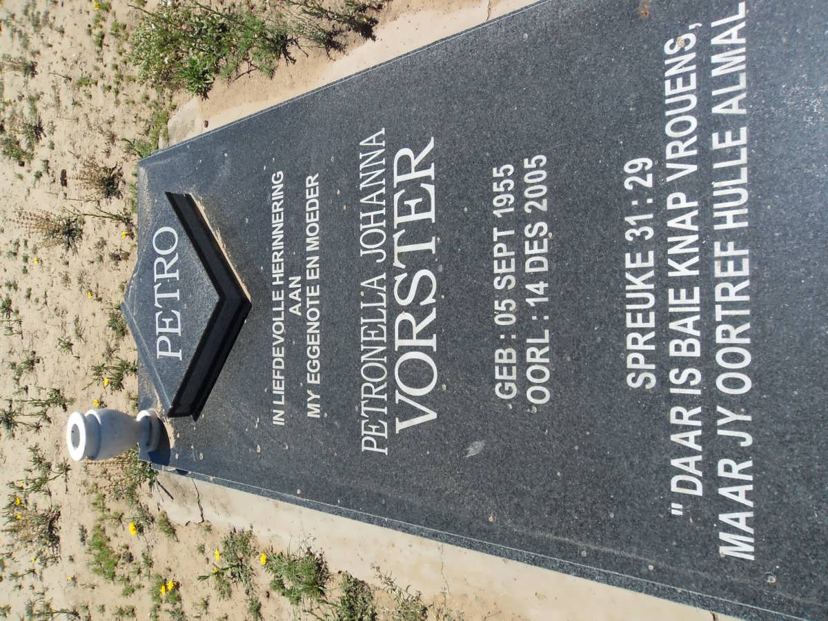 VORSTER Petronella Johanna 1955-2005