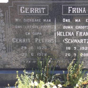 ? Gerrit Petrus 1920-1978 &amp; Helena Francina SCHWARTZ 1920-2003