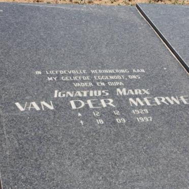 MERWE Ignatius Marx, van der 1929-1997