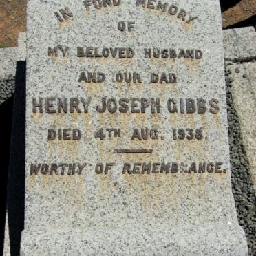 GIBBS Henry Joseph -1938