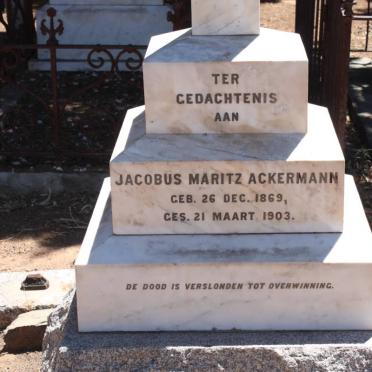 ACKERMANN Jacobus Maritz 1869-1903