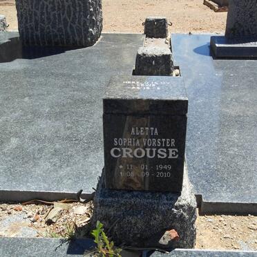 CROUSE Aletta Sophia Vorster 1949-2010