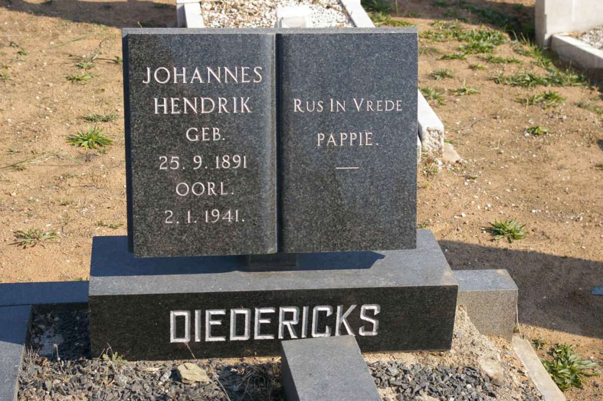 DIEDERICKS Johannes Hendrik 1891-1941