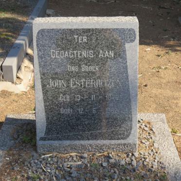 ESTERHUIZEN John 1879-1962