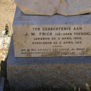 FRICK J.W. nee THERON 1868-1912