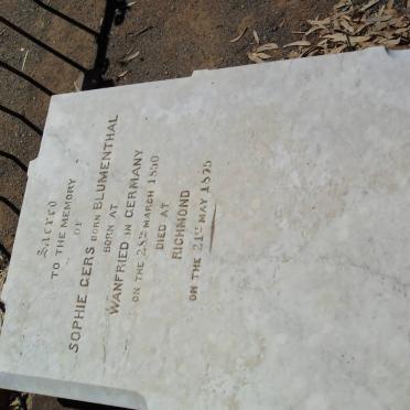 GERS Sophie nee BLUMENTHAL 1850-1875